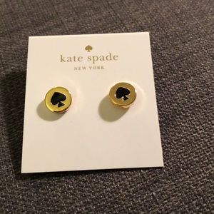 Kate Spade ♠️ gold and black spade earrings